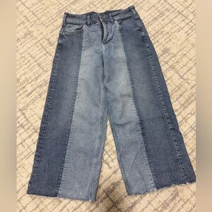GAP Two-Tone Blue Flare Jeans